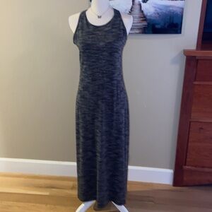 Maxi Dress Black & Gray Racerback Relaxed Fit Beachwear Beach Wear Vacay